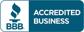 BBB logo showing rising sun is an accredited business