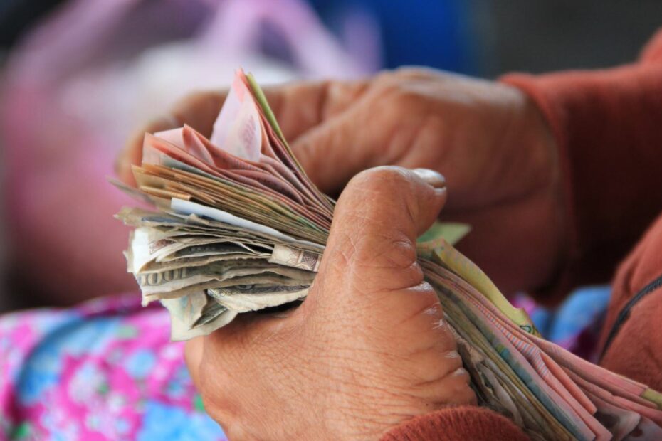 picture of a person counting money