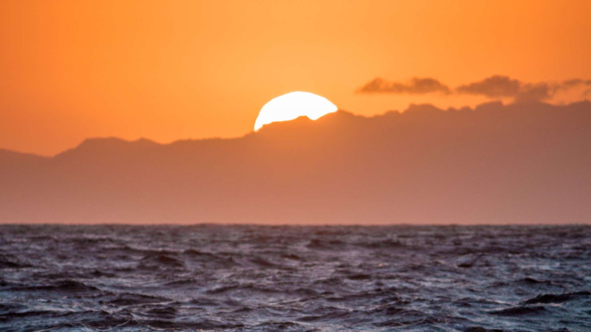 sunset and ocean