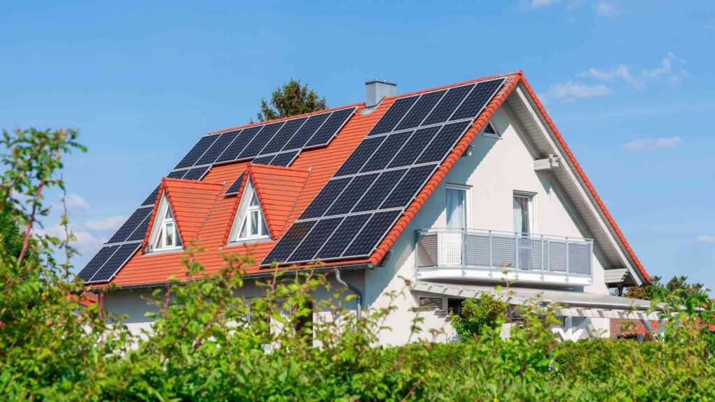 orange roof with solar panel installed by the best hawaii solar companies