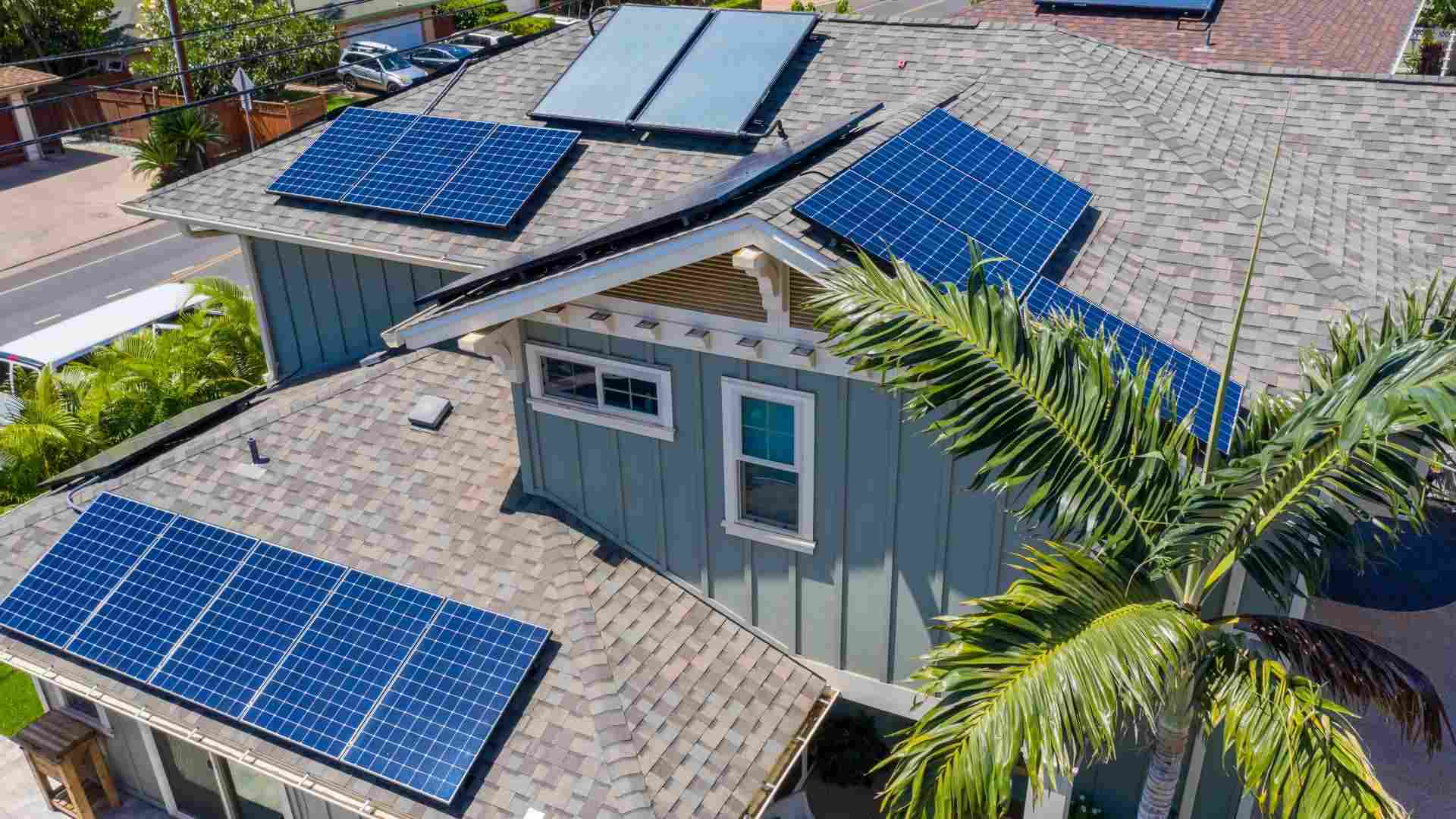 house with solar panels installed on the roof