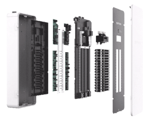 Span Smart Breaker panel exploded provide by Rising Sun your top hawaii solar companies