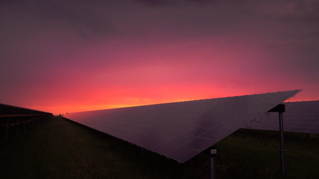 maui big solar panel sunset